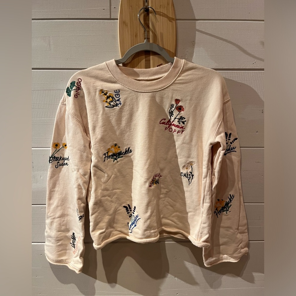 Madewell embroidered sweatshirt with flowers - Picture 6 of 8